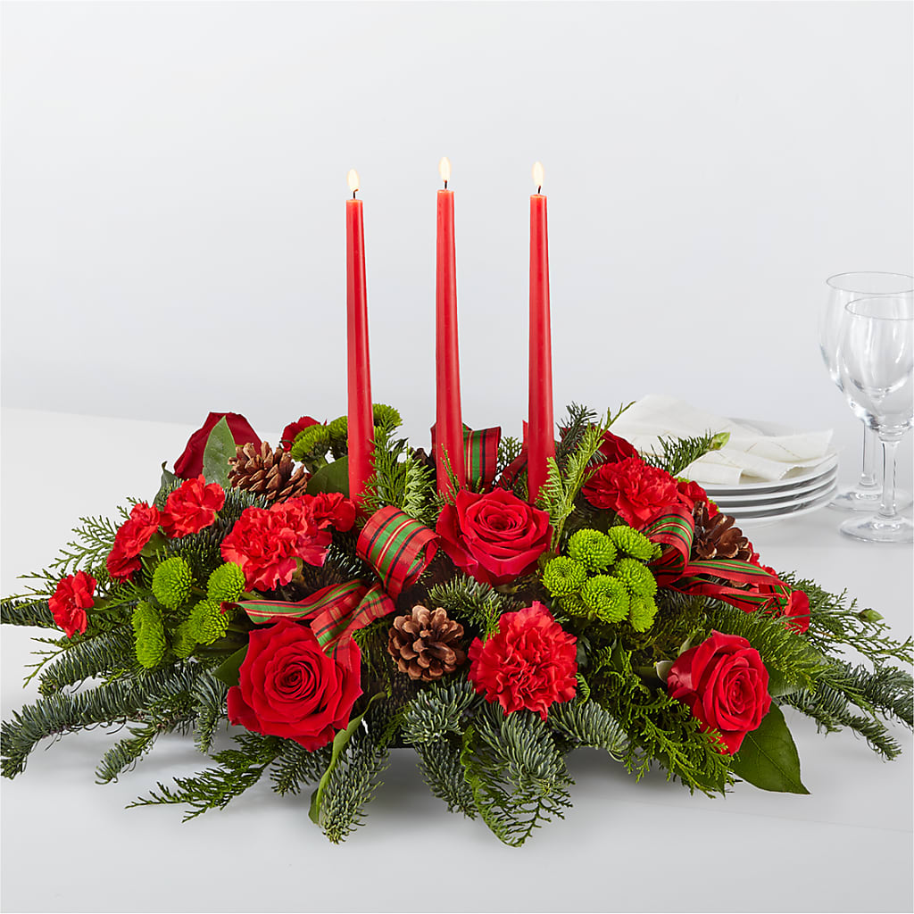 By the Candlelight Centerpiece – Kenyon Ave Floral Co Inc, Wakefield RI