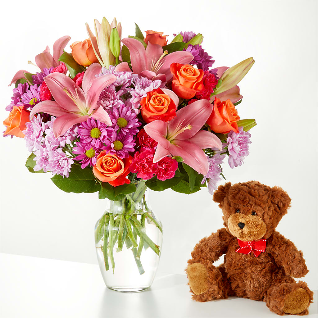 One and Only Bouquet and Bear Bundle – Kenyon Ave Floral Co Inc, Wakefield RI