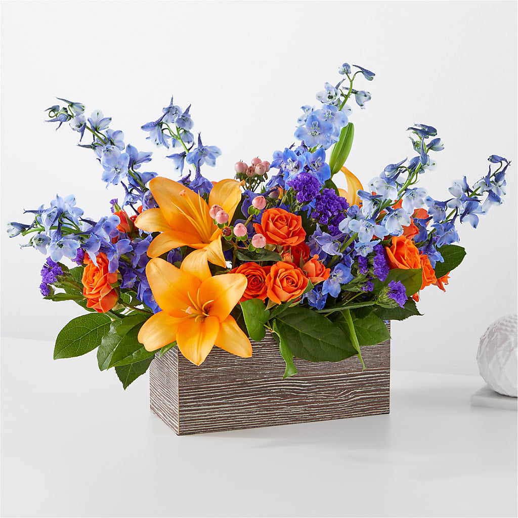 Radiant Citrus Box Bouquet – Kenyon Ave Floral Co Inc, Wakefield RI