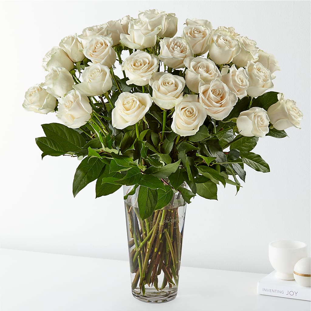 Long Stem White Rose Bouquet – Kenyon Ave Floral Co Inc, Wakefield RI