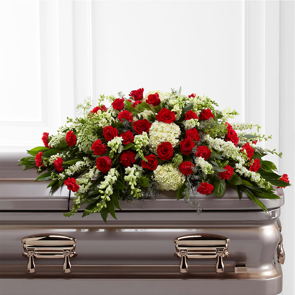Sincerity Casket Spray – Kenyon Ave Floral Co Inc, Wakefield RI