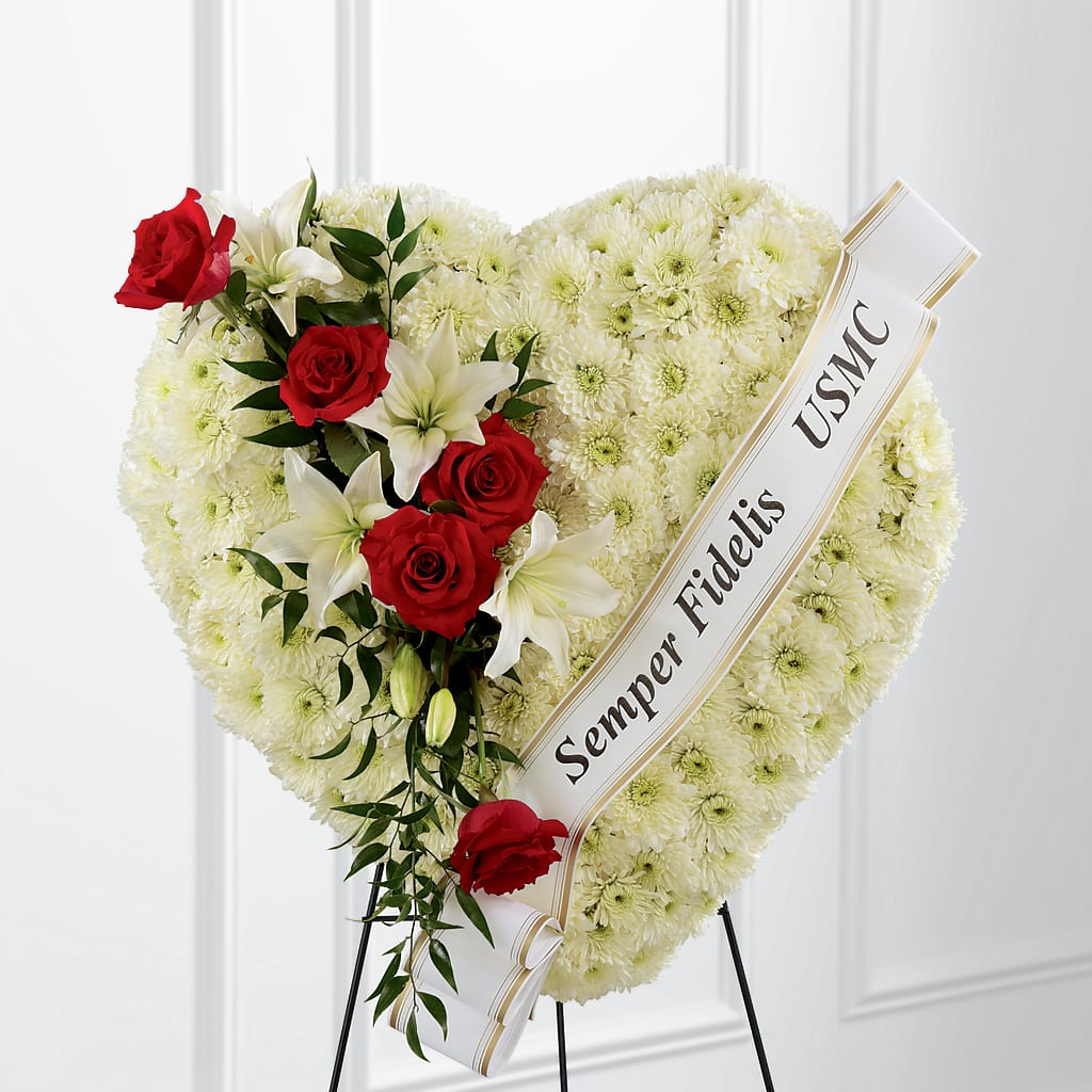 Heartfelt Hero Standing Heart – Kenyon Ave Floral Co Inc, Wakefield RI