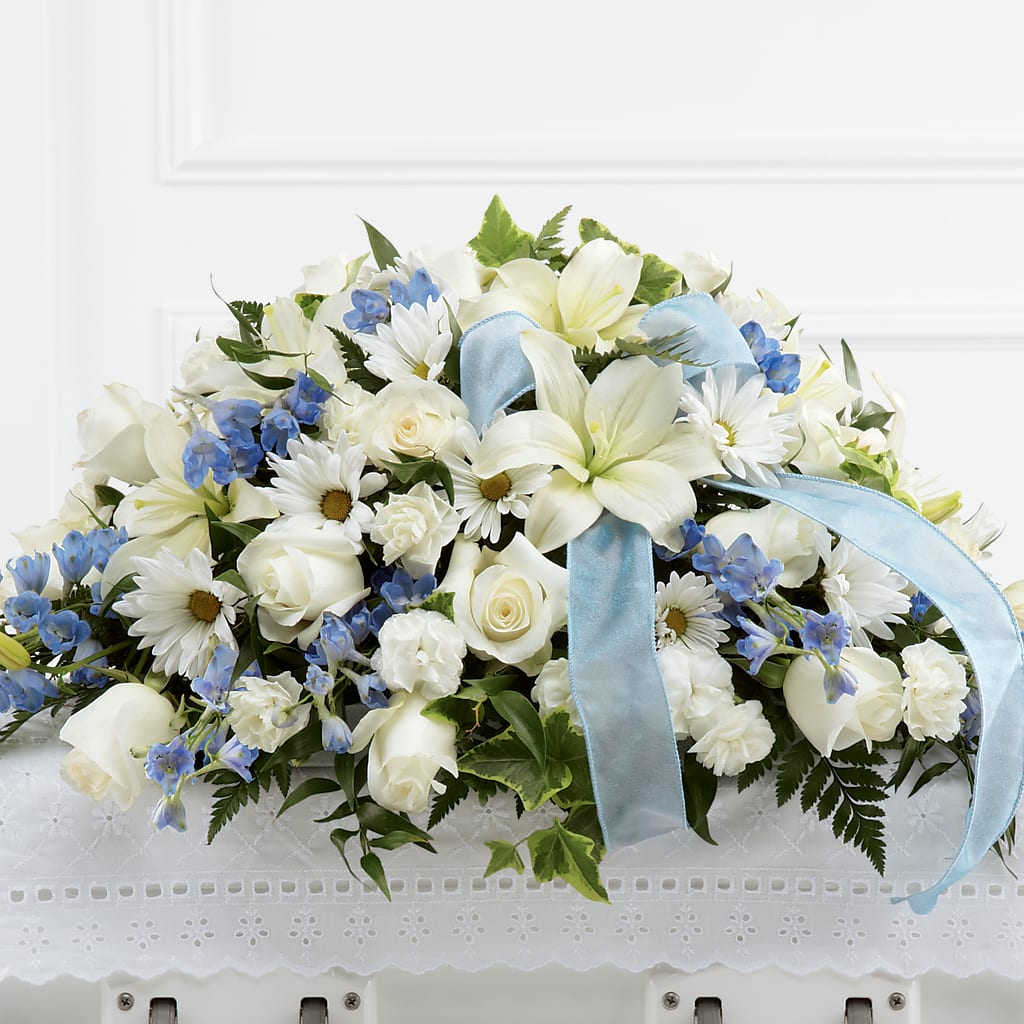 Tender Treasure Casket Spray – Kenyon Ave Floral Co Inc, Wakefield RI