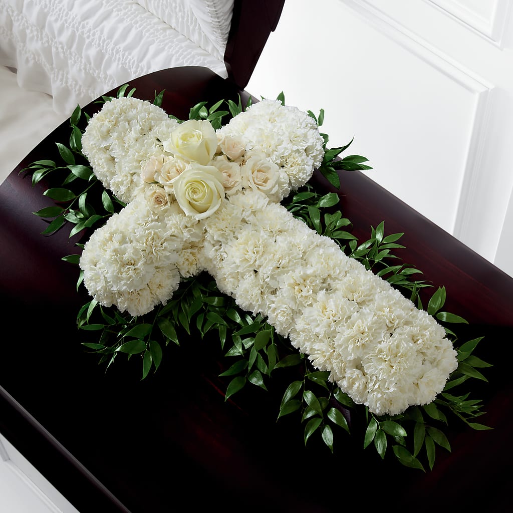 Peaceful Memories Casket Spray (Standard) – Kenyon Ave Floral Co Inc, Wakefield RI