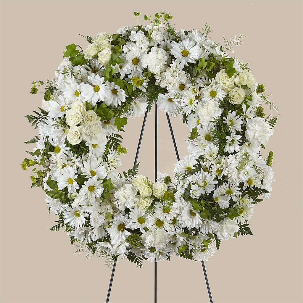 Faithful Wishes Wreath – Kenyon Ave Floral Co Inc, Wakefield RI