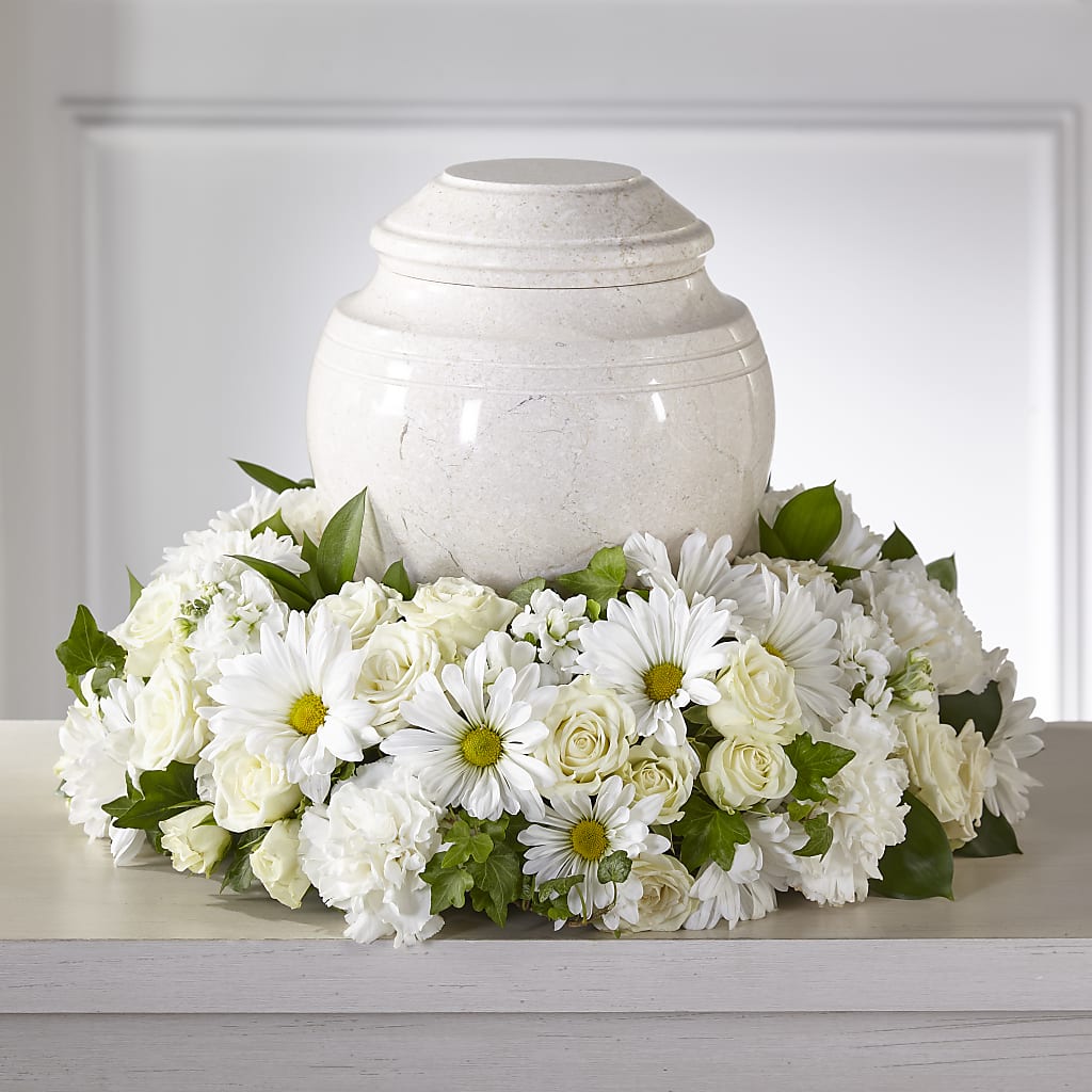 Ivory Gardens Cremation Adornment – Kenyon Ave Floral Co Inc, Wakefield RI