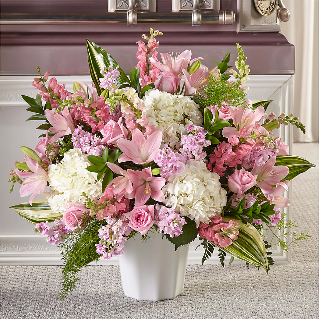 Simply Serene Floor Basket – Kenyon Ave Floral Co Inc, Wakefield RI
