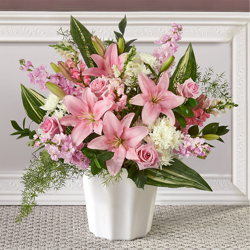 Simply Serene Floor Basket – Kenyon Ave Floral Co Inc, Wakefield RI