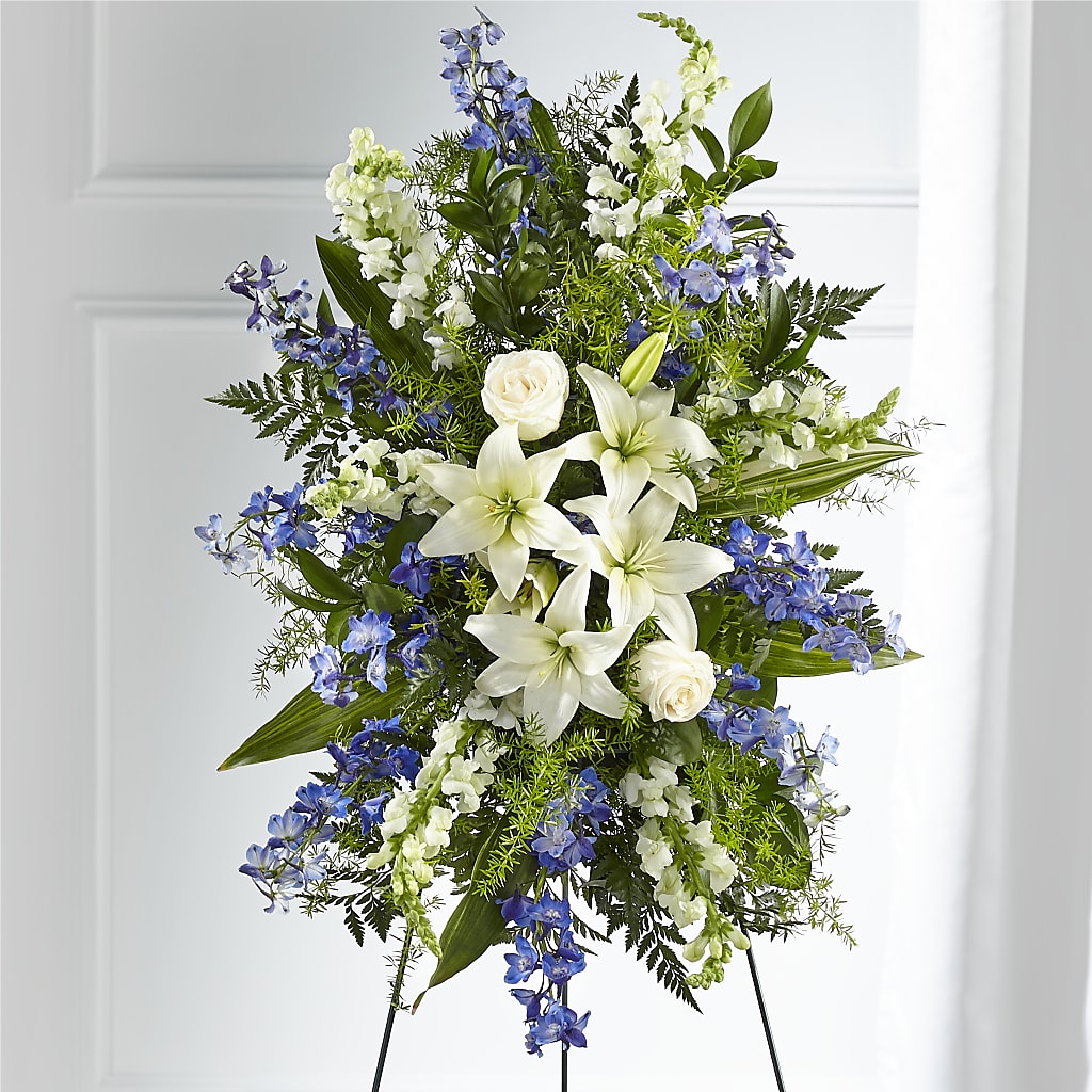 Faithful Friend Standing Spray – Kenyon Ave Floral Co Inc, Wakefield RI