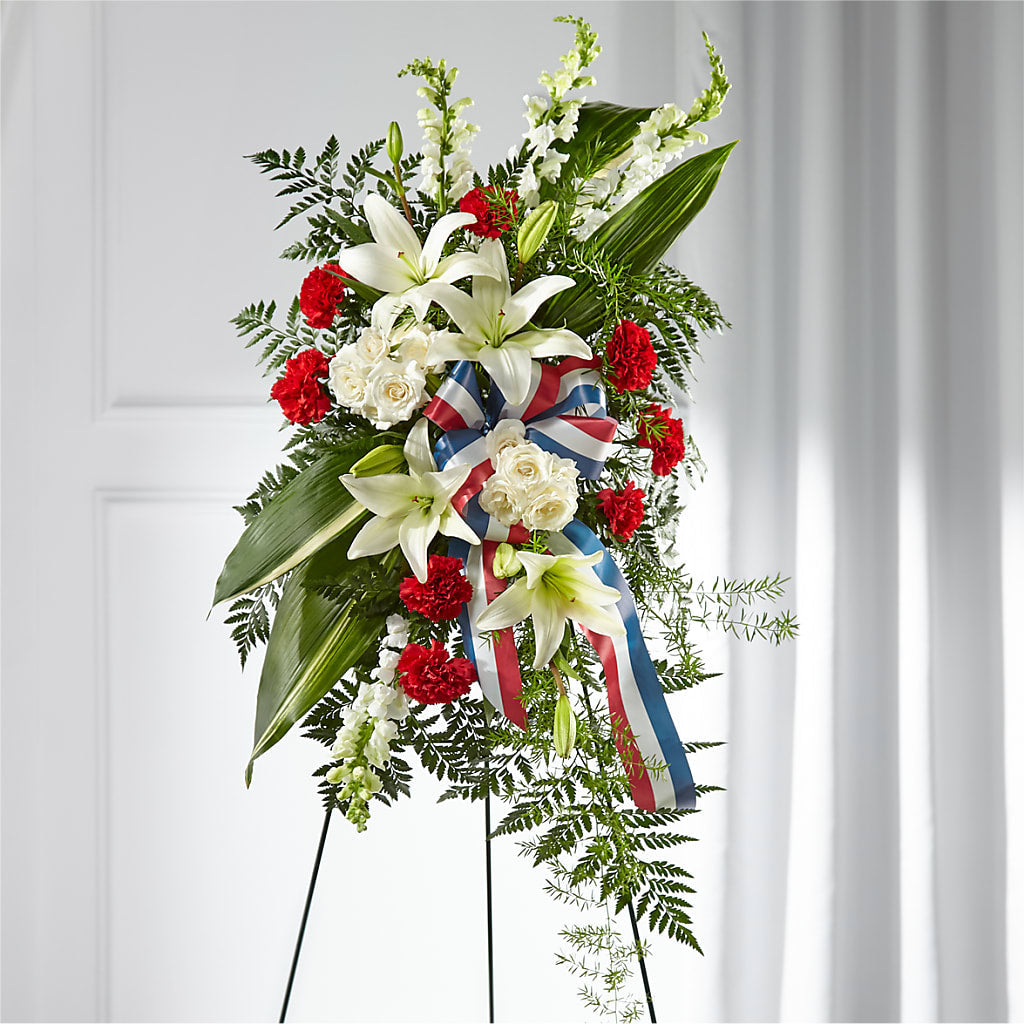 Stars of Life Standing Spray – Kenyon Ave Floral Co Inc, Wakefield RI