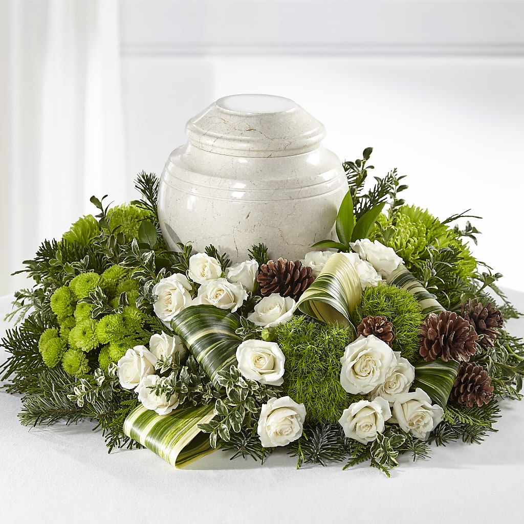 Precious Evergreen Cremation Adornment – Kenyon Ave Floral Co Inc, Wakefield RI