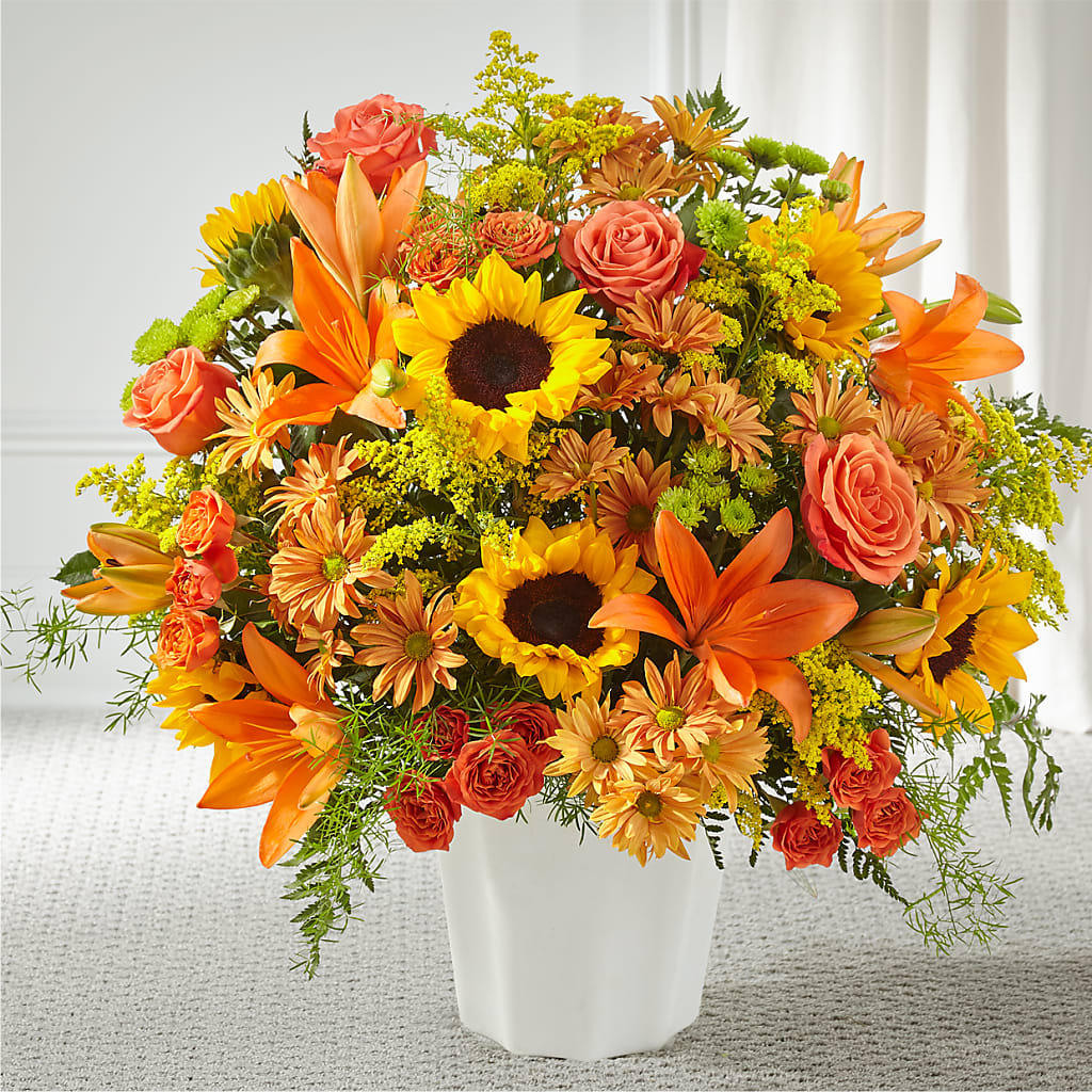 Harvest Thoughts Floor Basket – Kenyon Ave Floral Co Inc, Wakefield RI