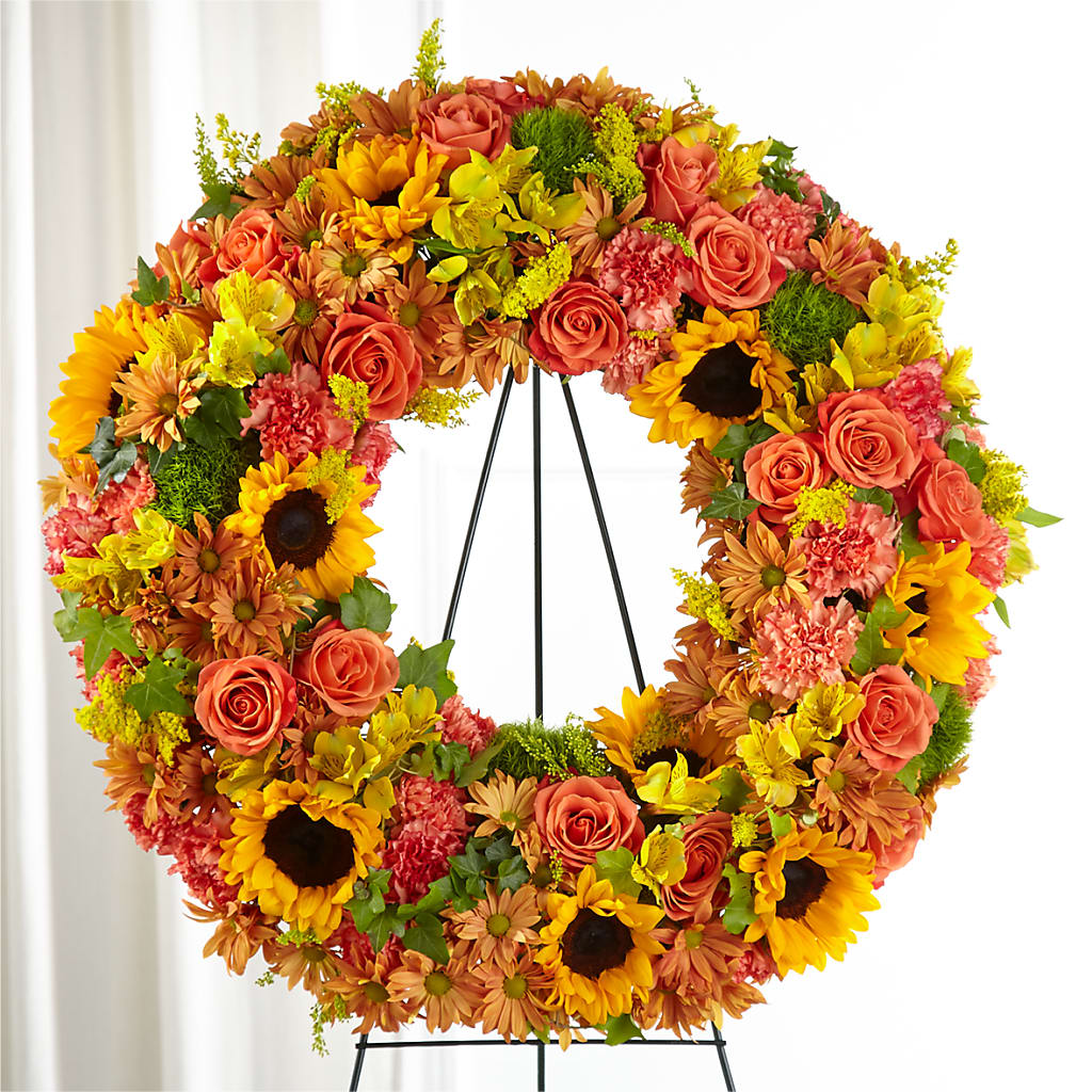 Autumnal Memories Wreath (Standard) – Kenyon Ave Floral Co Inc, Wakefield RI