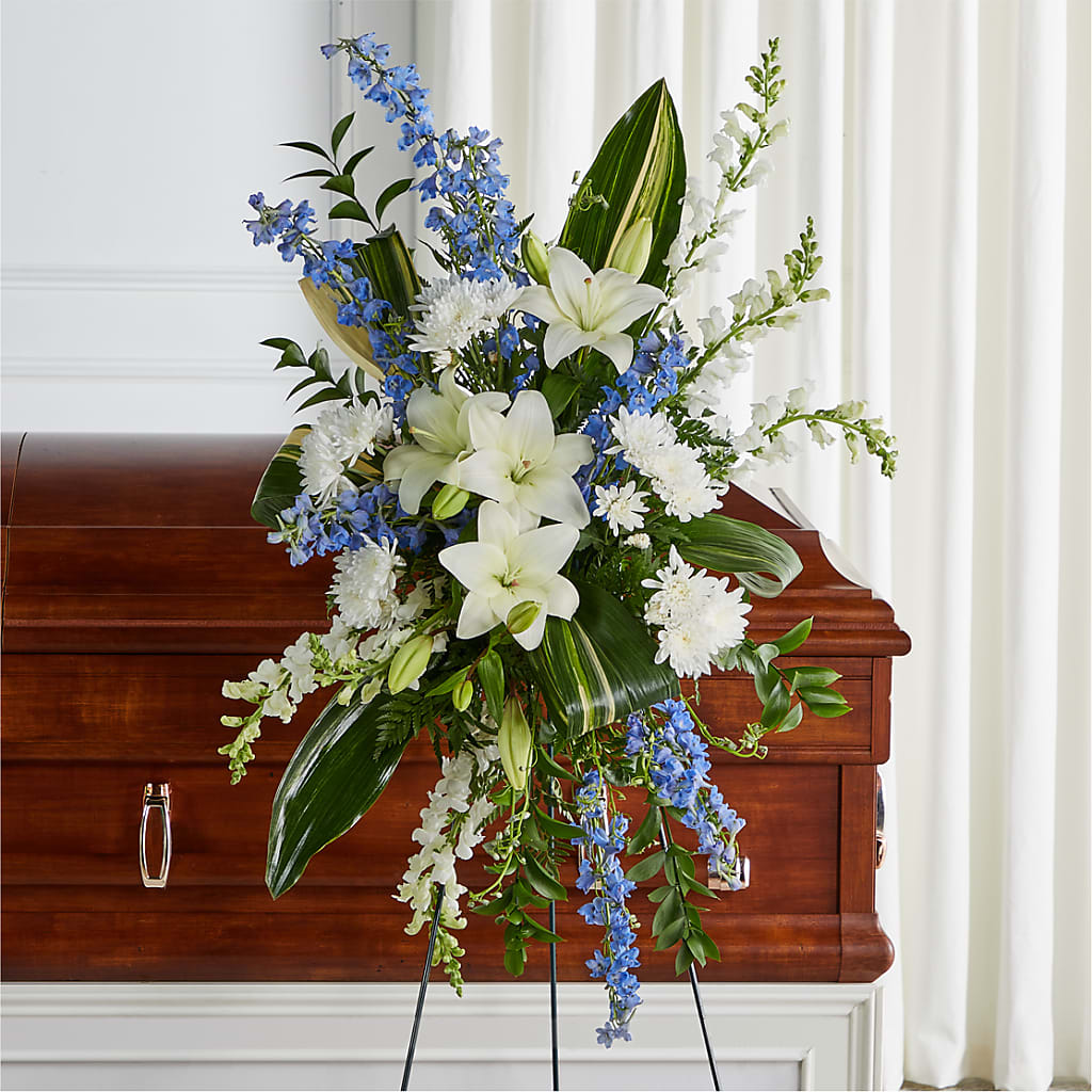 Eternal Impressions Standing Spray – Kenyon Ave Floral Co Inc, Wakefield RI