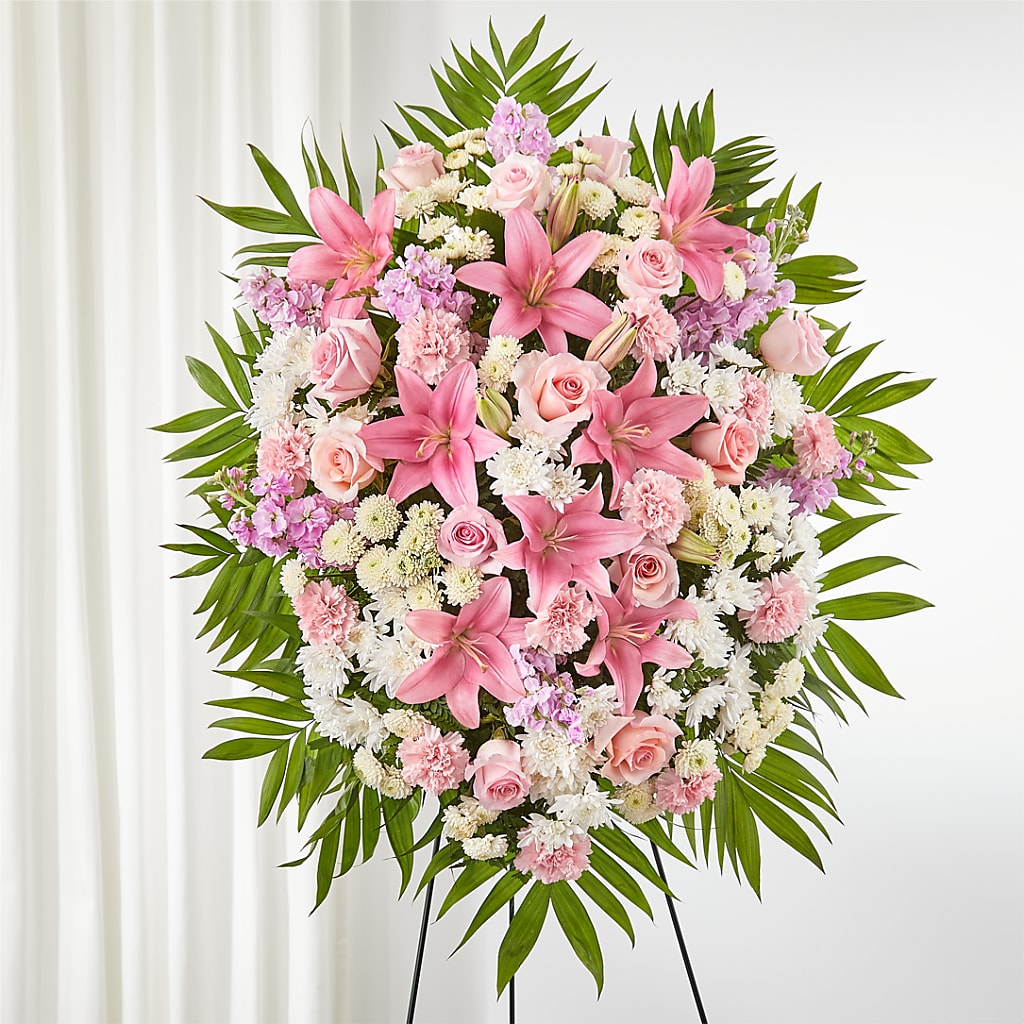 Offering Solace Standing Spray – Kenyon Ave Floral Co Inc, Wakefield RI