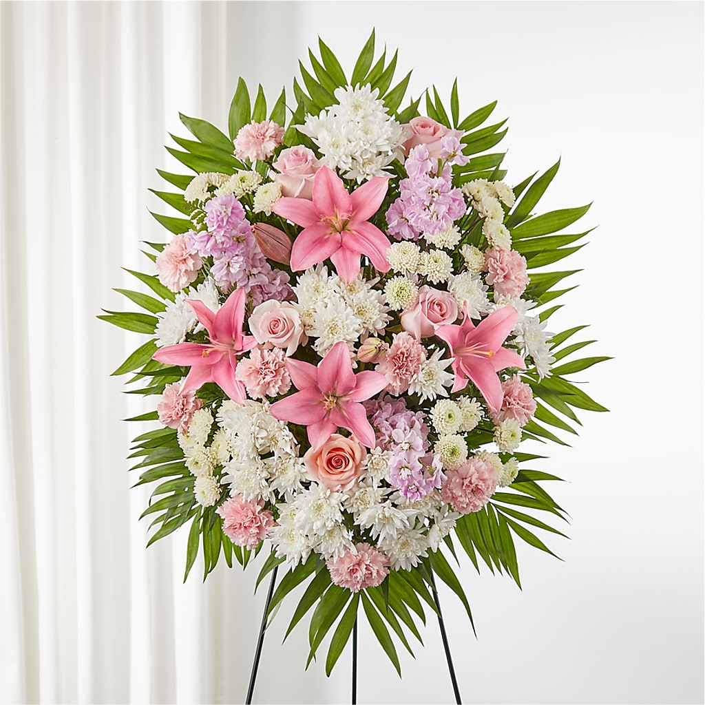 Offering Solace Standing Spray – Kenyon Ave Floral Co Inc, Wakefield RI