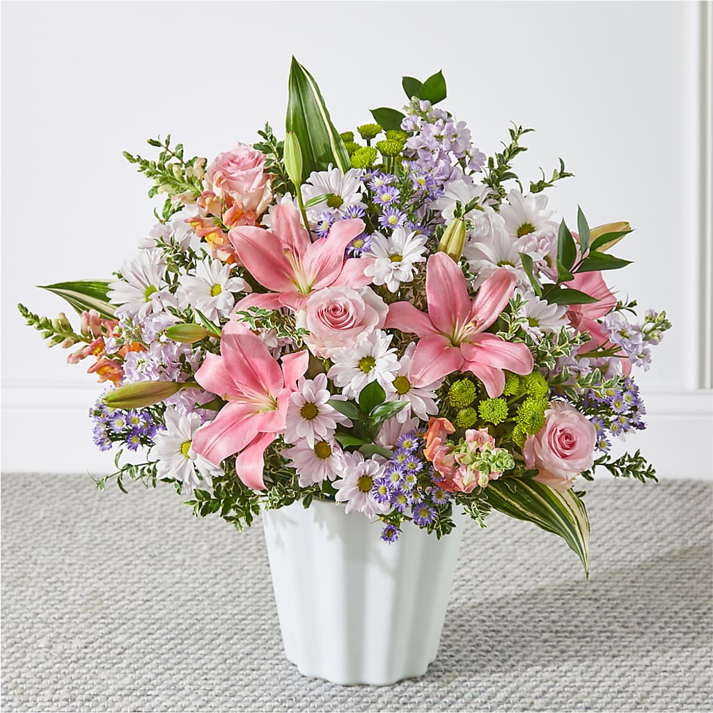 Abundant Compassion Floor Basket – Kenyon Ave Floral Co Inc, Wakefield RI