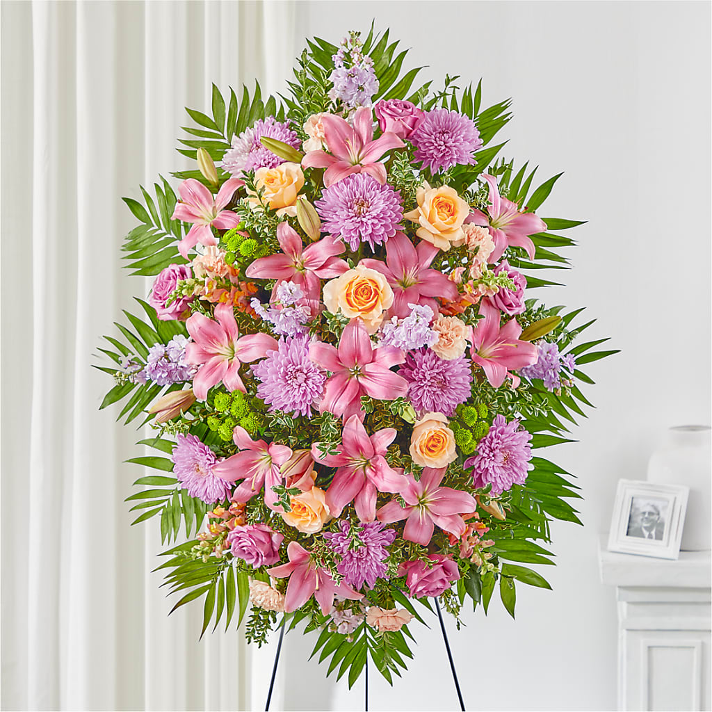 Love & Light Standing Spray – Kenyon Ave Floral Co Inc, Wakefield RI