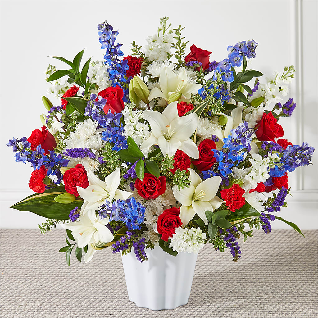 Consoled Floor Basket – Kenyon Ave Floral Co Inc, Wakefield RI