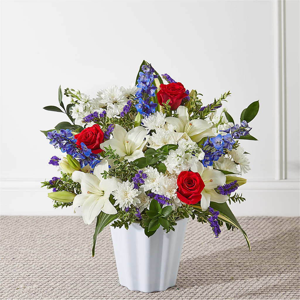 Consoled Floor Basket – Kenyon Ave Floral Co Inc, Wakefield RI