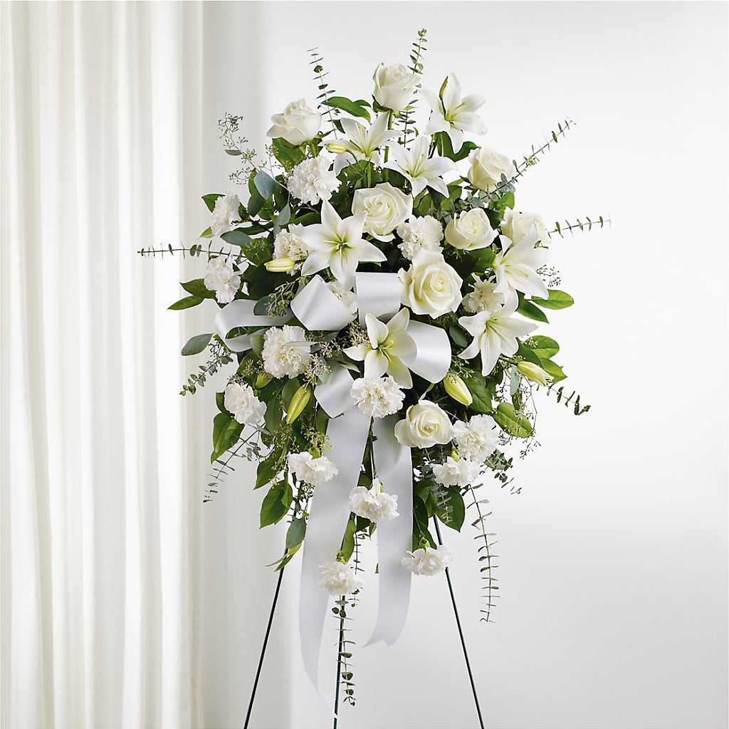 With Care Standing Spray – Kenyon Ave Floral Co Inc, Wakefield RI