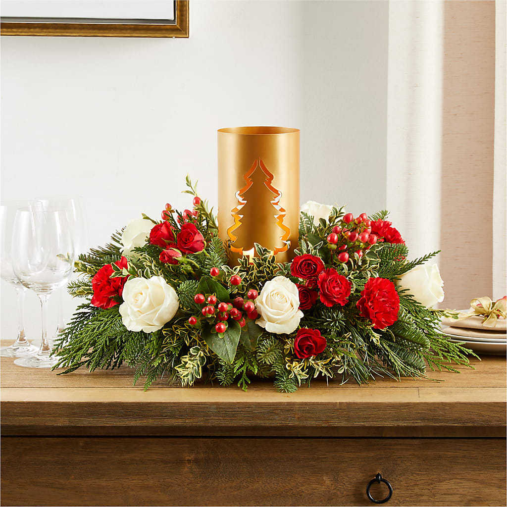 December Dreams Centerpiece –  Kenyon Ave Floral Co Inc, Wakefield RI