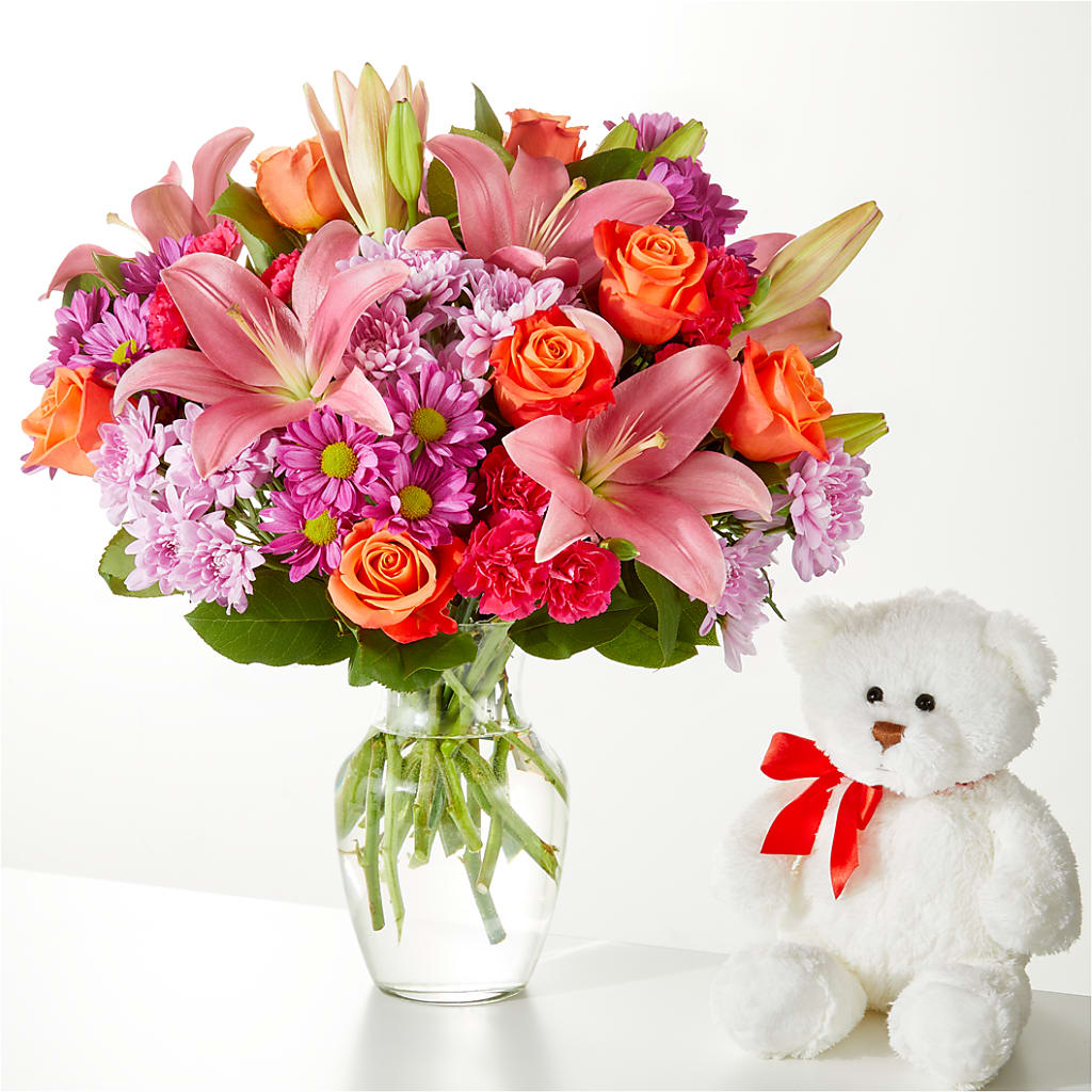 One and Only Bouquet and Bear Bundle –  Kenyon Ave Floral Co Inc, Wakefield RI