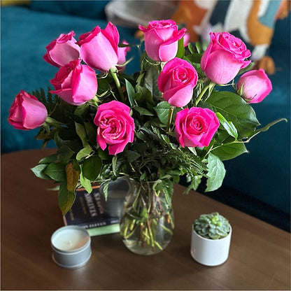 Long Stem Pink Rose Bouquet –  Kenyon Ave Floral Co Inc, Wakefield RI