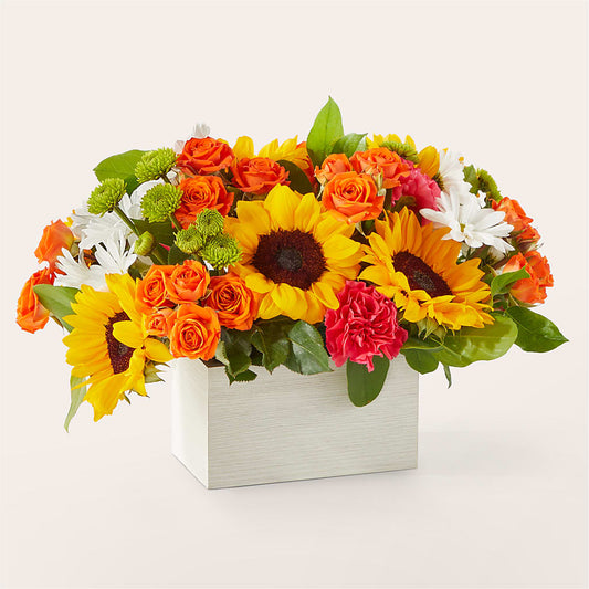 Sun-drenched Blooms Box Bouquet –  Kenyon Ave Floral Co Inc, Wakefield RI