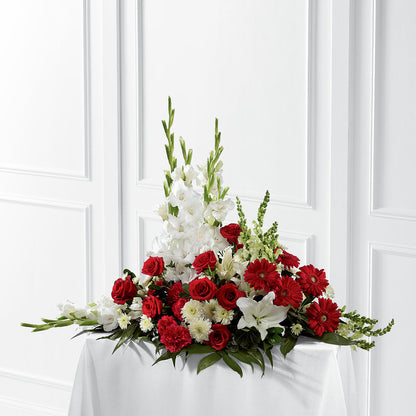 Crimson & White Arrangement –  Kenyon Ave Floral Co Inc, Wakefield RI