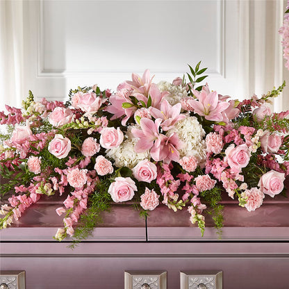 Life & Remembrance Casket Spray –  Kenyon Ave Floral Co Inc, Wakefield RI