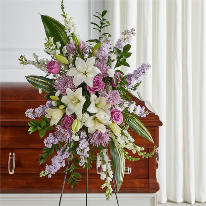 Grateful Hearts Standing Spray –  Kenyon Ave Floral Co Inc, Wakefield RI